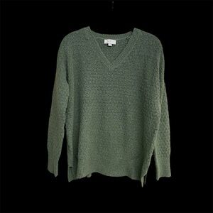 LOFT Olive V-Neck Sweater